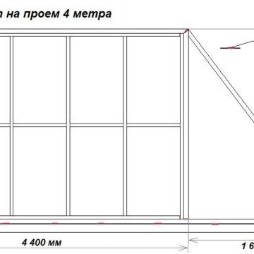 Чертеж откатных ворот проем 3 метра