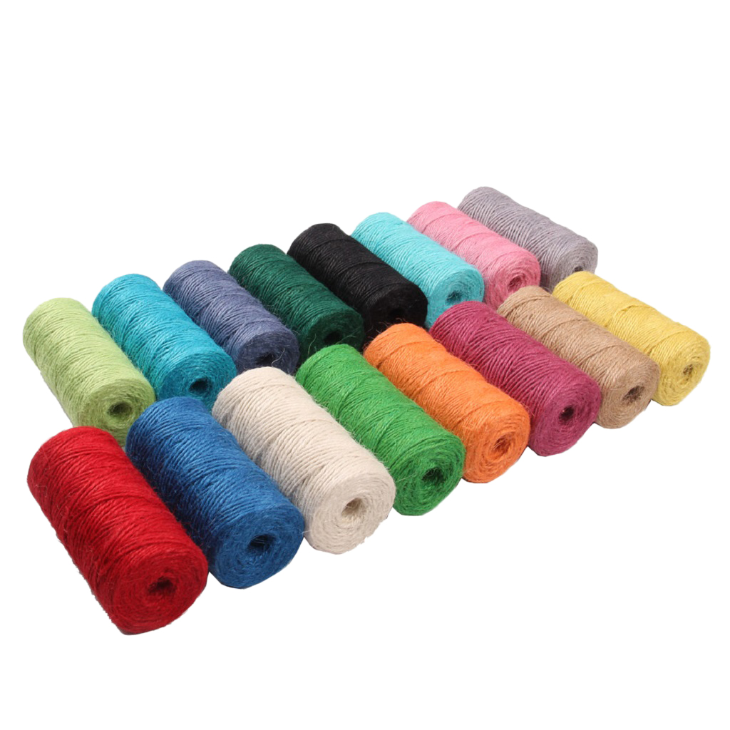328ft Jute Twine 2mm Jute Rope Packing Materials Wrapping String DIY Crafts Festivel Home Garden Decorations