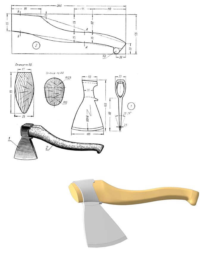 Топорище для топора чертежи красивые