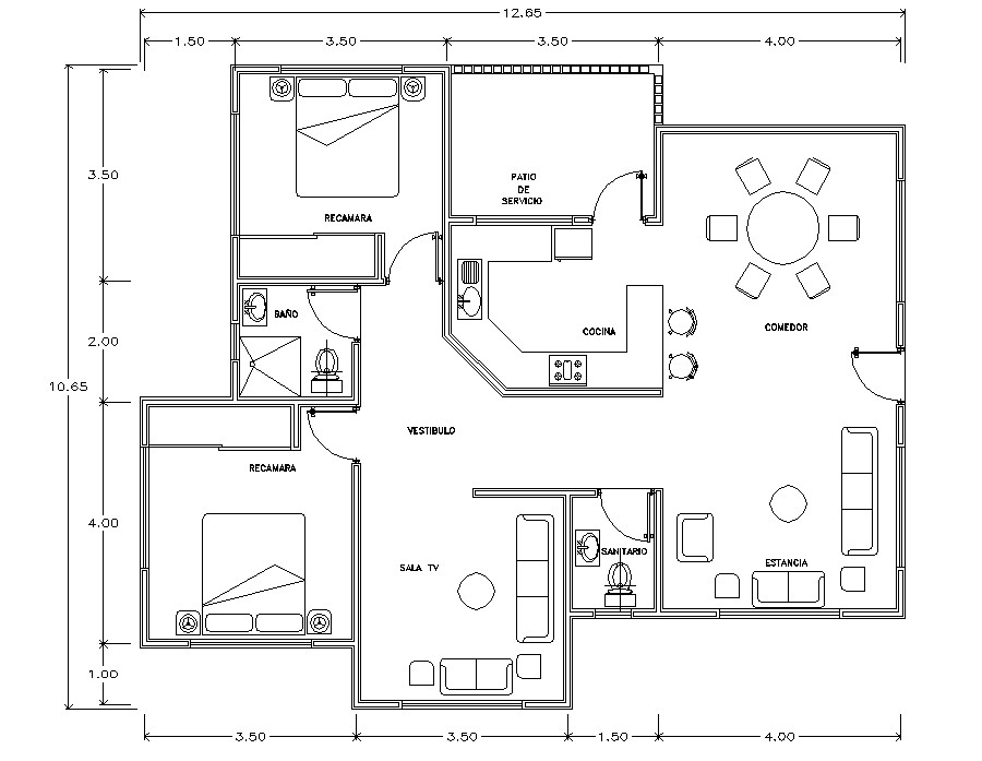 План дома dwg