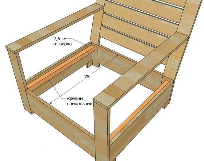 Кресло из реек своими руками чертежи