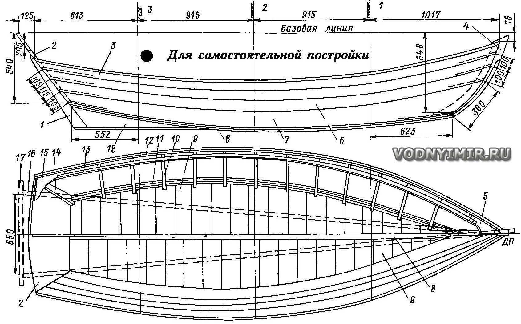 Лодка плоскодонка чертеж