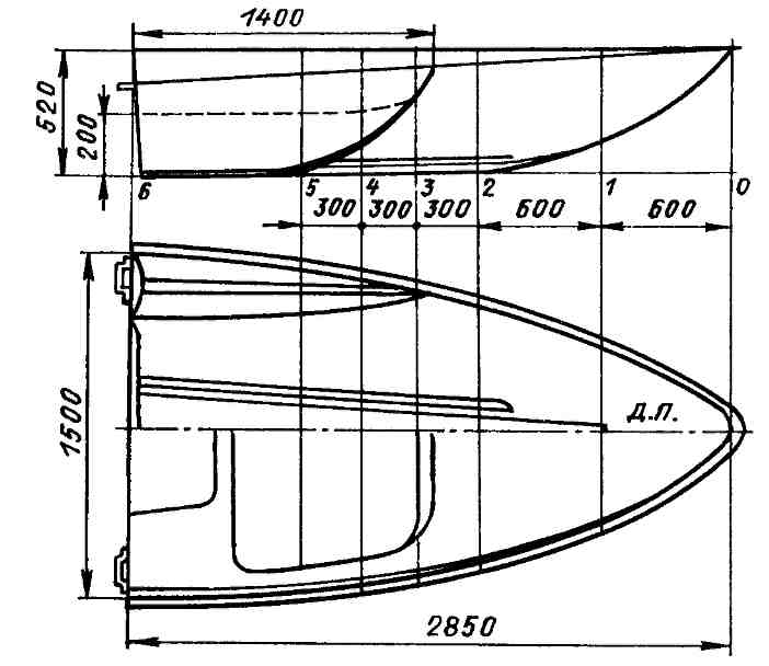 Лодка плоскодонка чертеж
