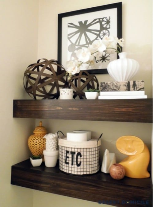 Rustic Bathroom Shelves