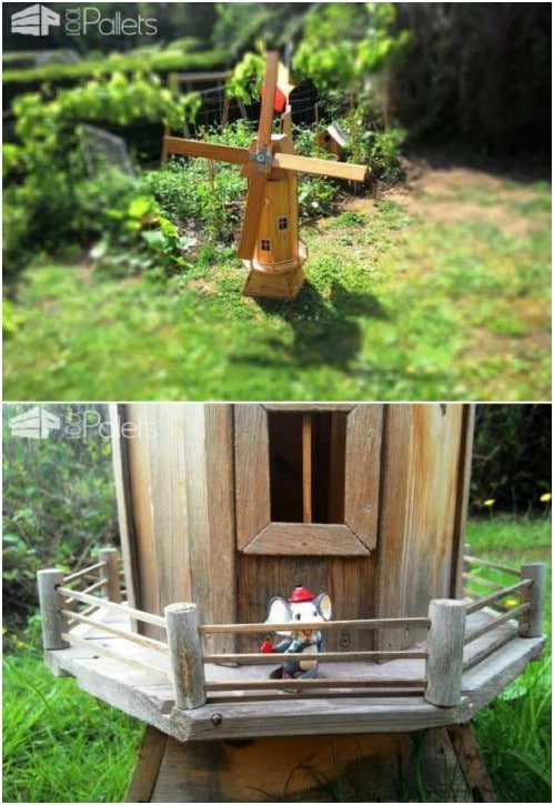 Gorgeous DIY Upcycled Pallet Windmill