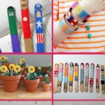 Popsicle stick crafts collage