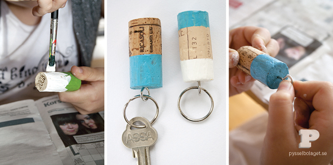 DIY Wine Cork Keychain