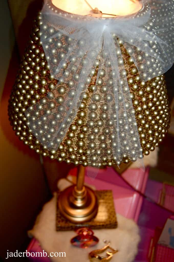 Diy beaded lamp shade