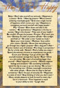 how to be happy poster how to be happy poster