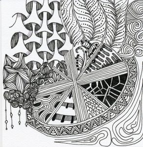 how to be happy poster zentangle