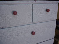 crackle painted chest of drawers