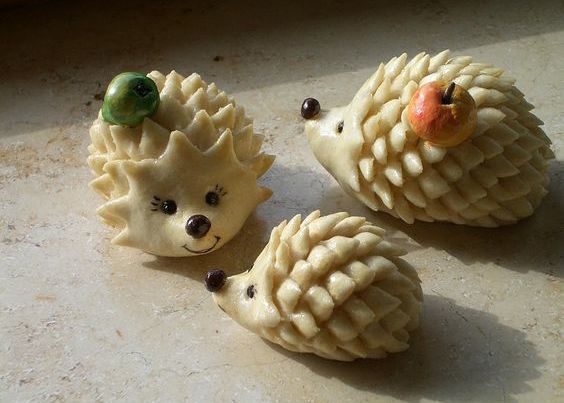 Ежики из теста