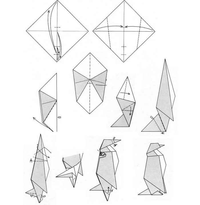 Изготовление оригами пошаговая схема и инструкция выполнения