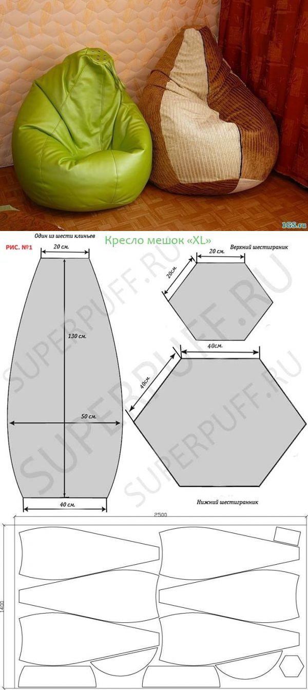 Сшить кресло грушу своими