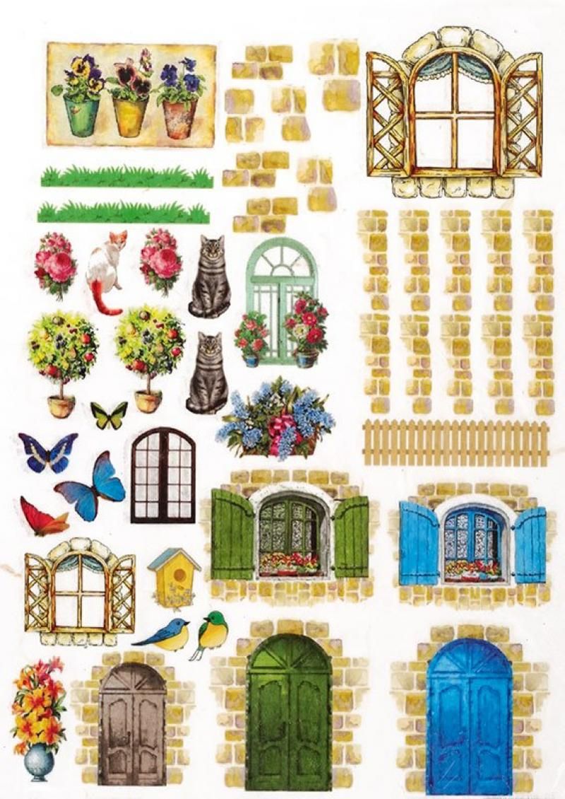 Распечатать окно для кукольного домика: Распечатки: окна для кукольного ...