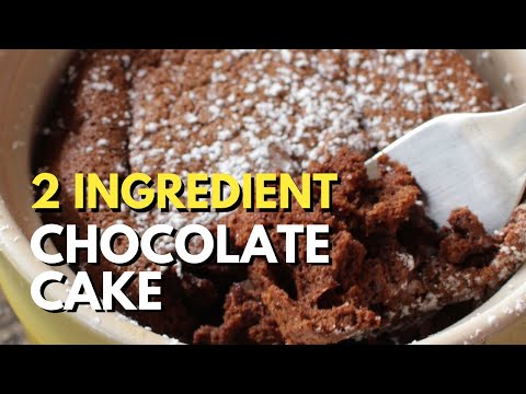 Two Ingredient Chocolate Cake For One