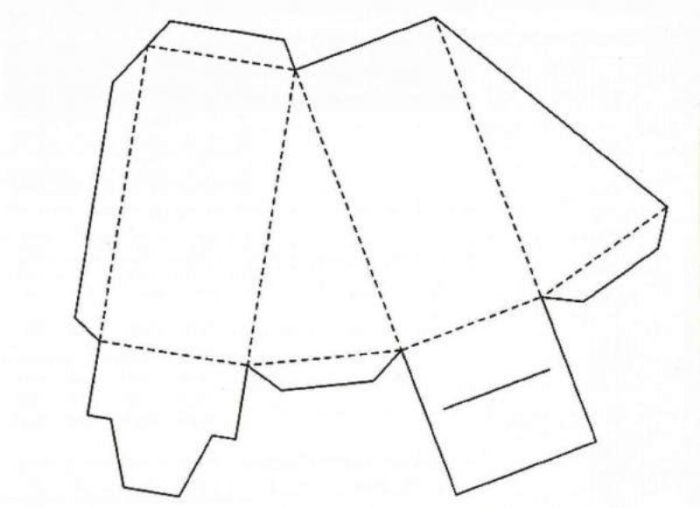 Коробка в виде кусочка торта схема