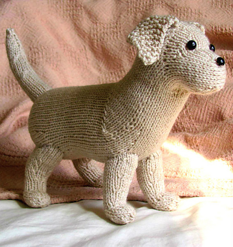Free knitting pattern for Rufus the Lab Puppy and more free dog knitting patterns