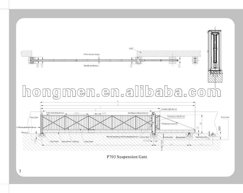 China automatic cantilever sliding gate design