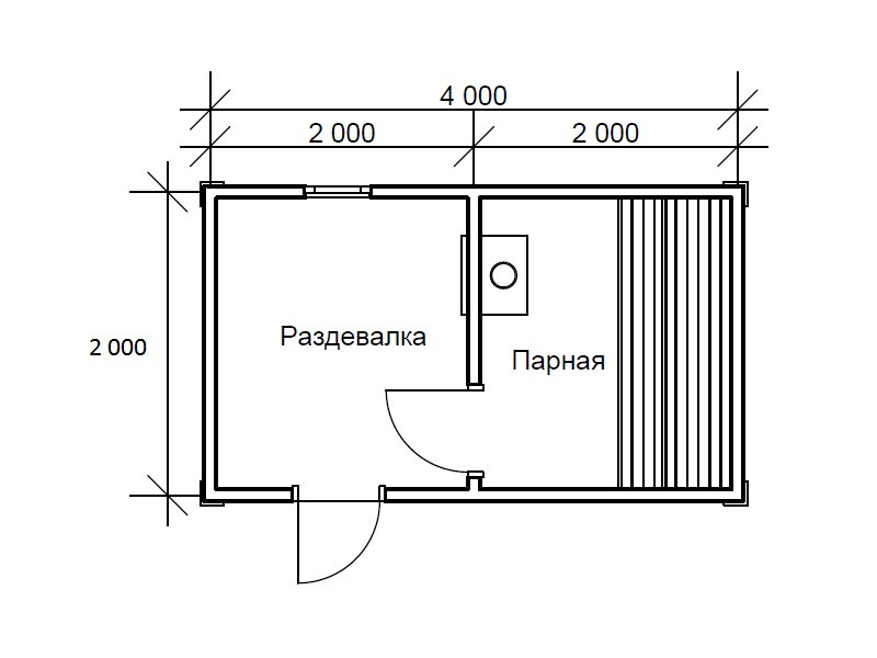 Размеры подголовника в баню