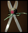 Plastic Knife Bunny Easter Craft