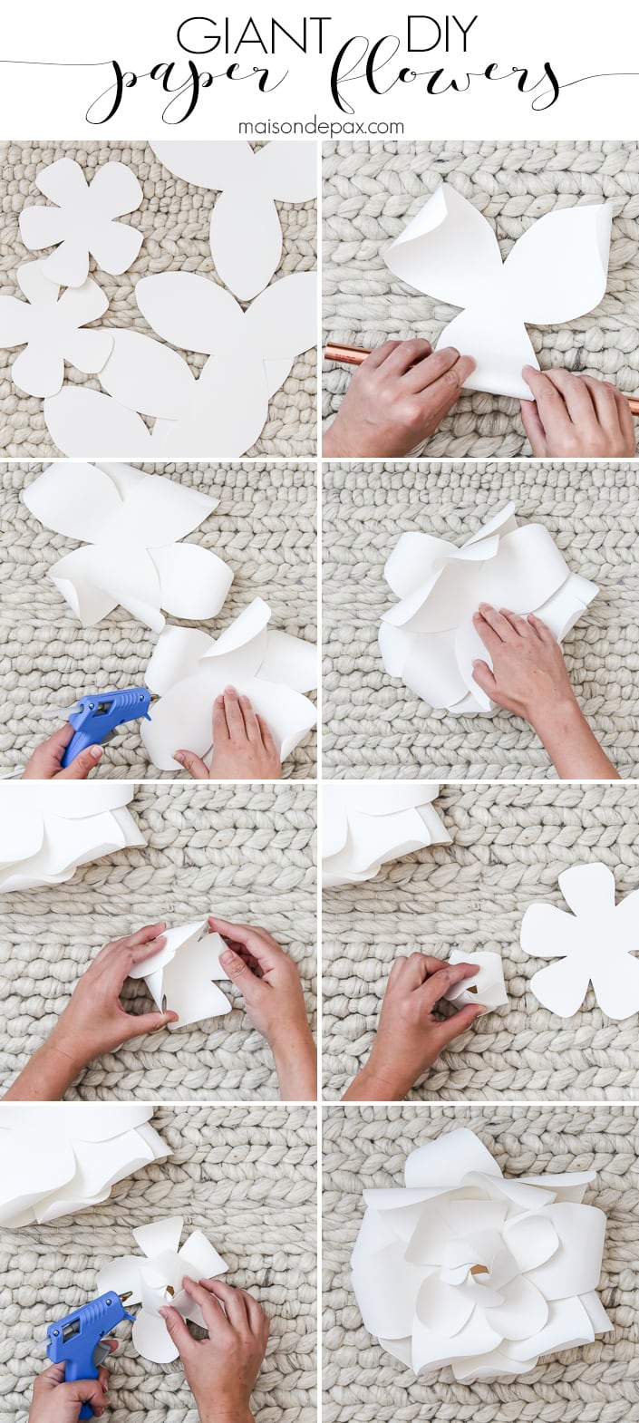 Giant DIY paper flowers- Maison de Pax
