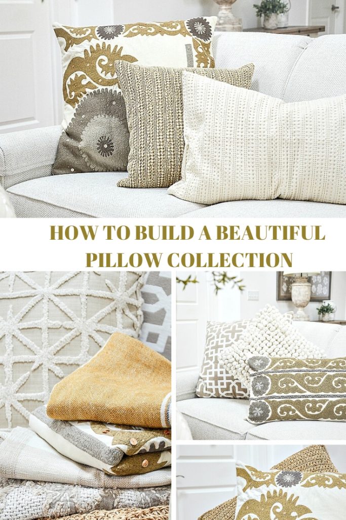 trio of neutral colored pillows