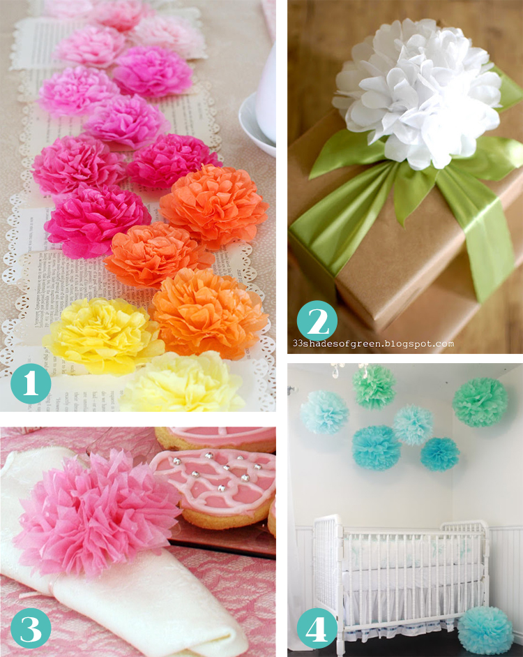 how to make a flower out of tissue paper