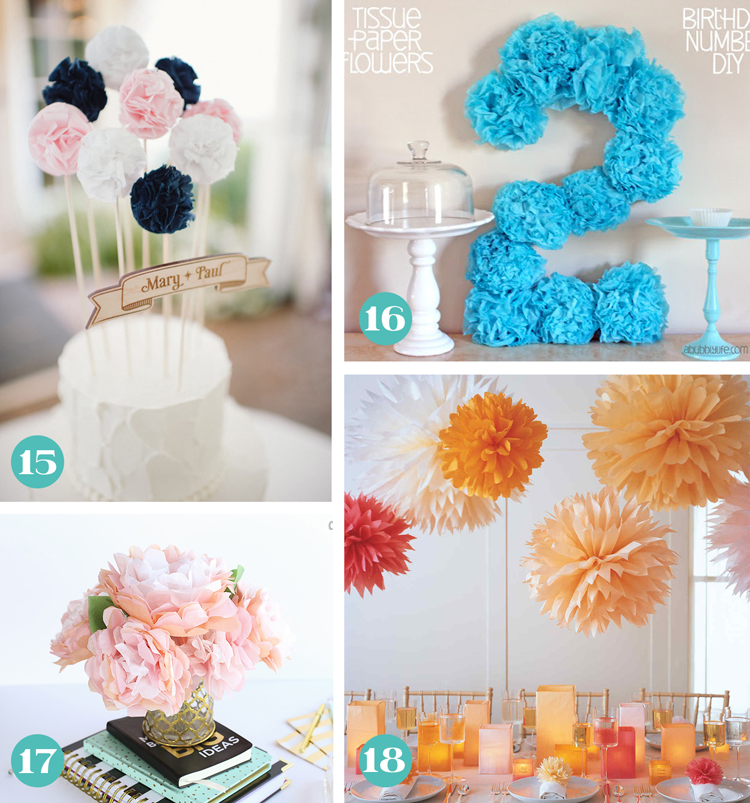 Tissue Paper Flower Party Decorations