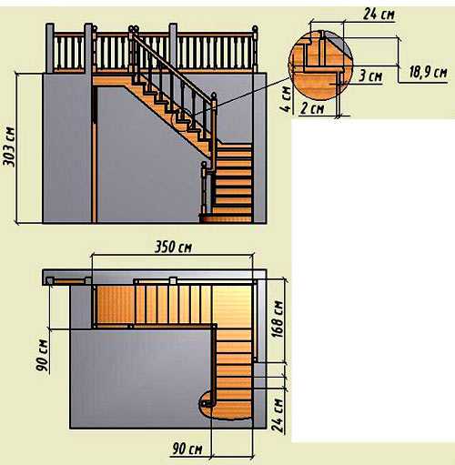 Чертежи лестницы на второй этаж в частном доме с размерами из металла своими руками