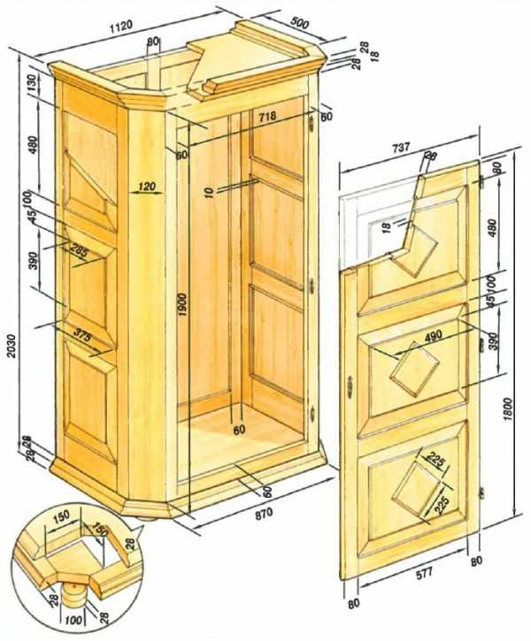 Шкаф своими руками из дерева чертежи