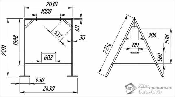 Раскладные качели своими руками из металла чертежи