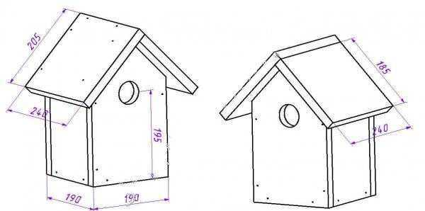 Размер скворечника чертеж по госту