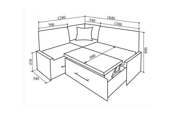 Чертежи диванов и кроватей