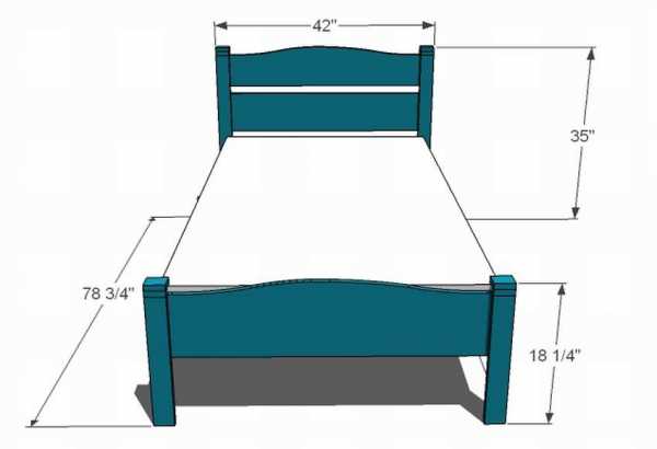 Кровать для подростка своими руками чертежи и размеры