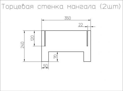 Мангал сборный чертеж