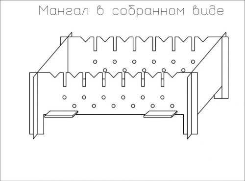 Мангал сборный чертеж