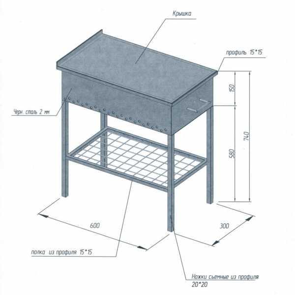 Мангал сборный чертеж
