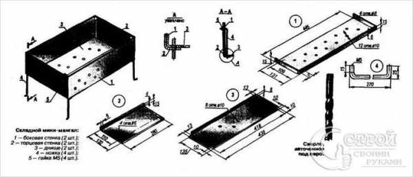 Мангал перевертыш чертежи