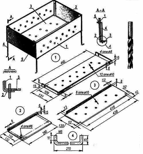 Мангал из железа своими руками чертежи и фото