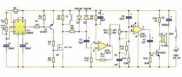 Схема металлоискателя пират на tl072