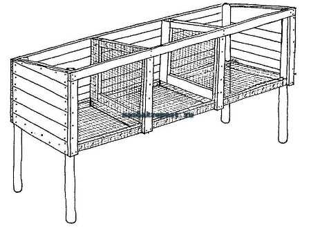 Клетки для кроликов уличного содержания своими руками чертежи