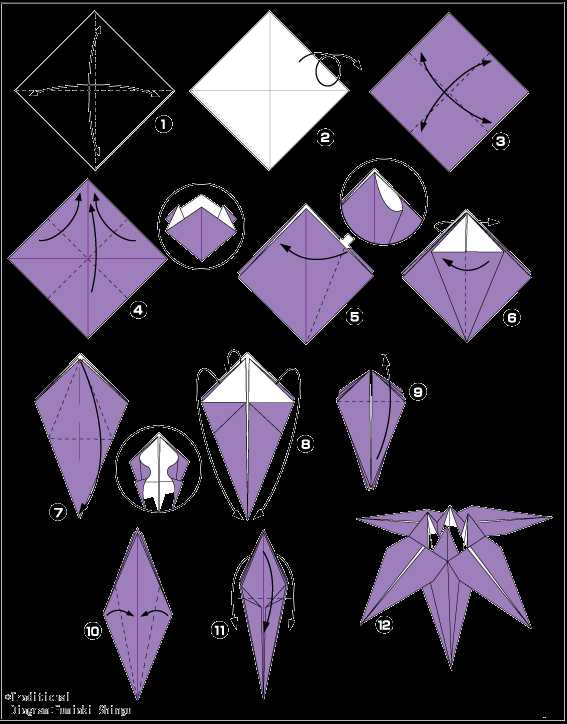 Лилия оригами схема