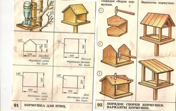 Схема кормушки для птиц