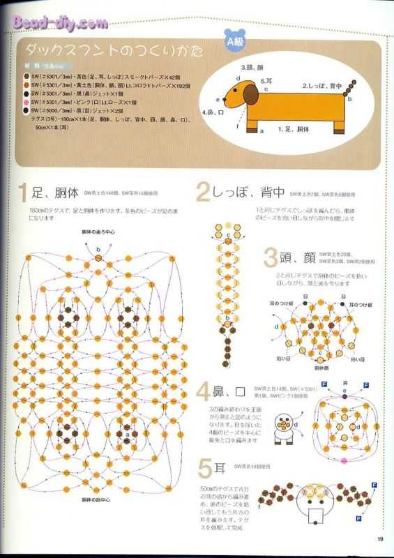 Схемы для бисероплетения собаки