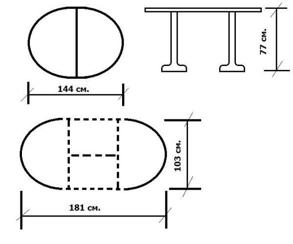 Стол обеденный раздвижной схема сборки