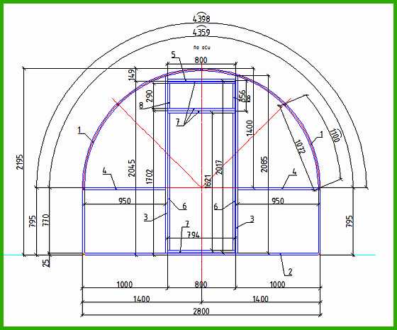 Проект теплицы в чертежах
