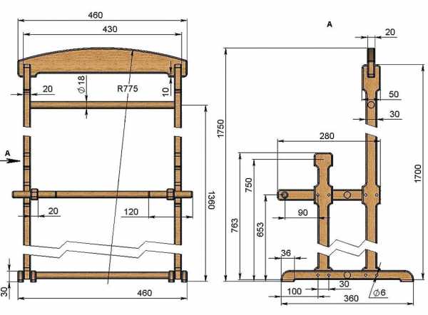 Схема сборки вешалки для одежды